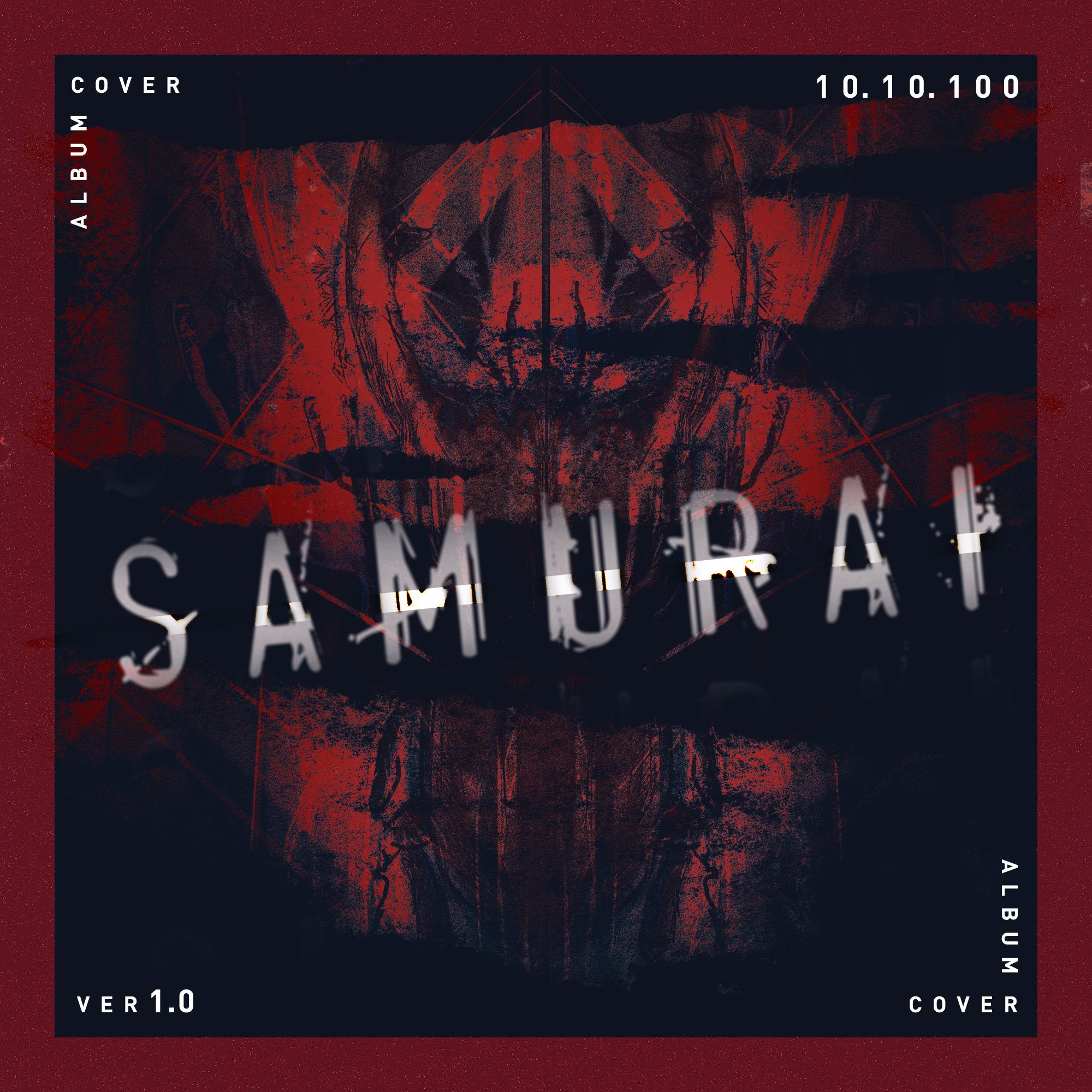 Dark red cover with distressed type reading "Samurai"