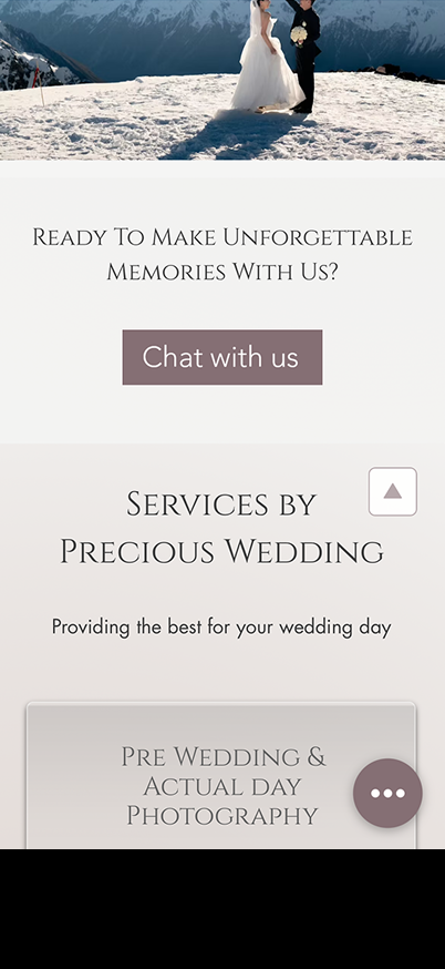 Step 1: landing page with the Chat with us button
