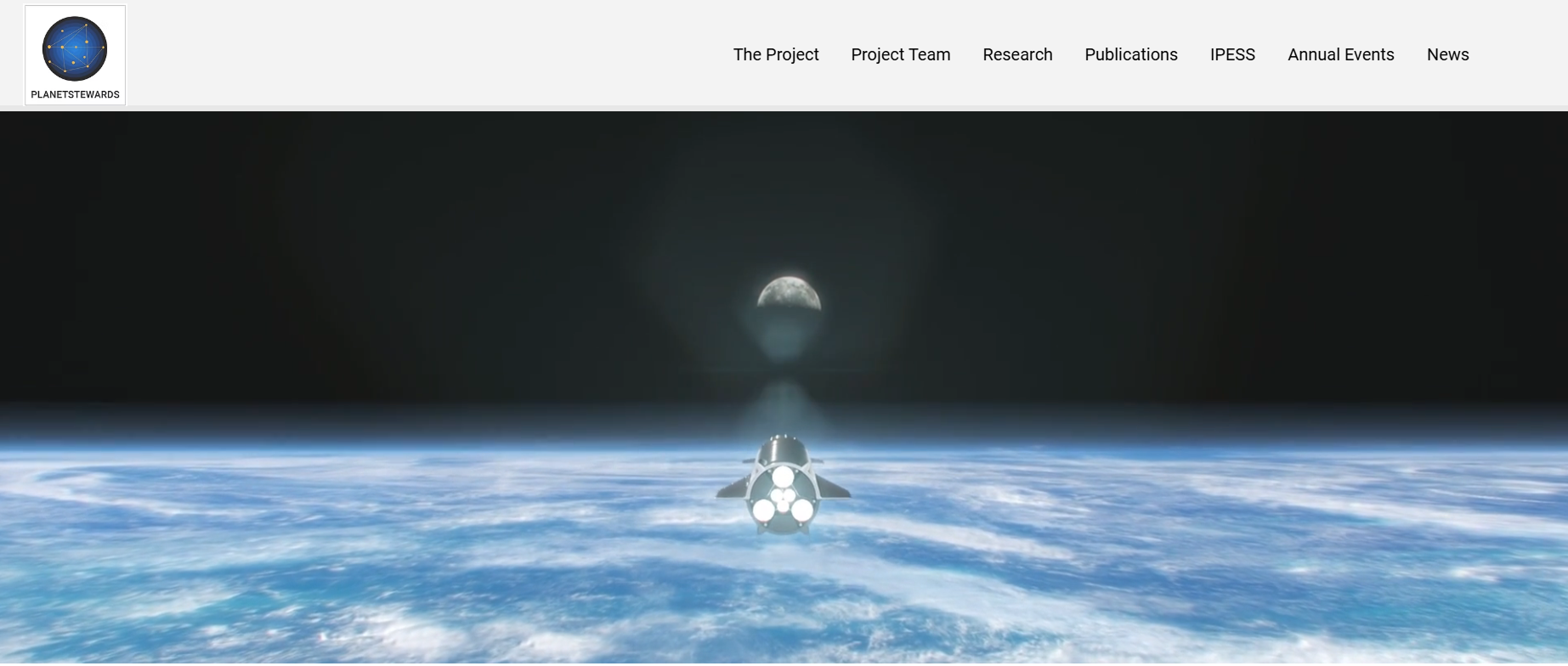Homepage space journey section