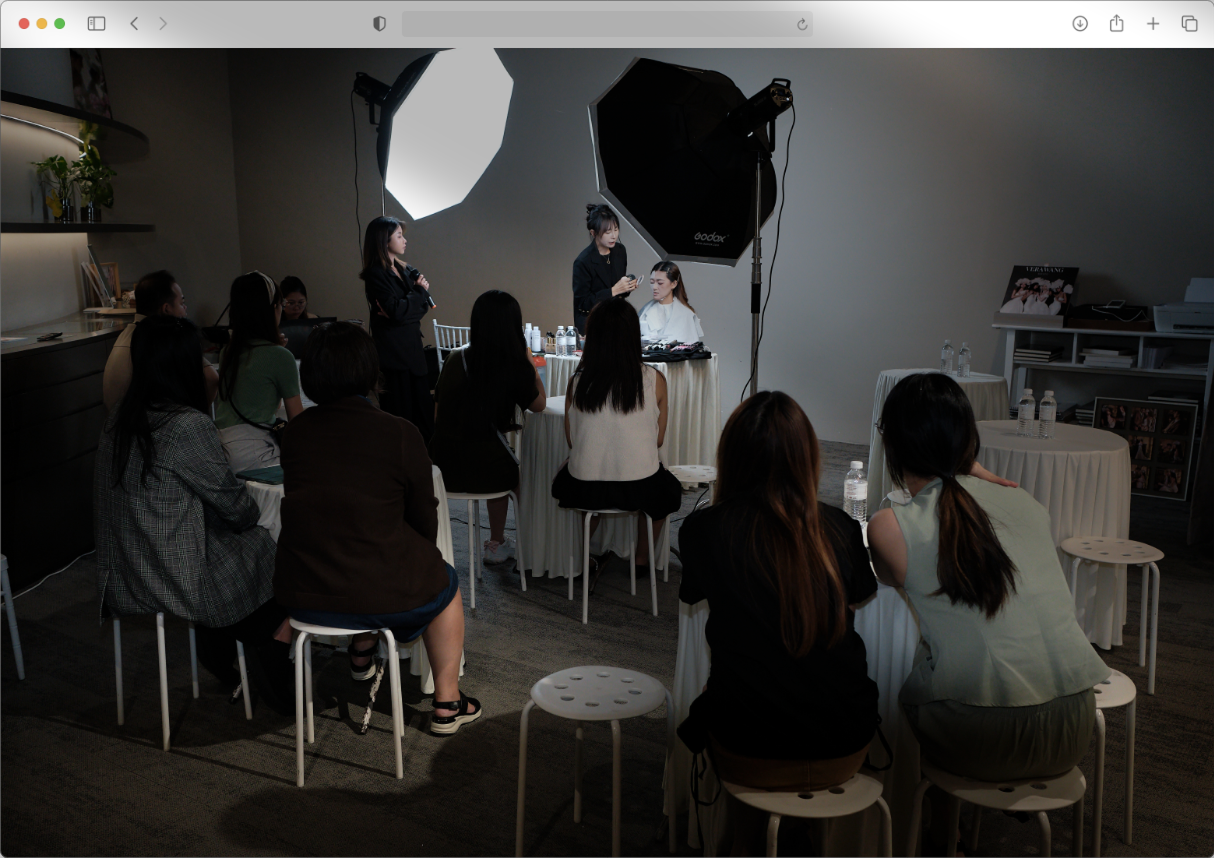 Bridal makeup class in session