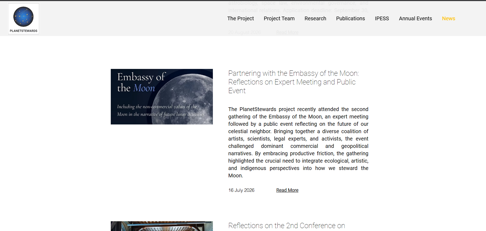 Embassy of The Moon page entry