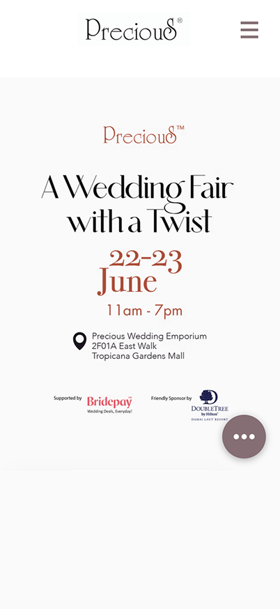 A Wedding Fair with a Twist landing page, June 2024